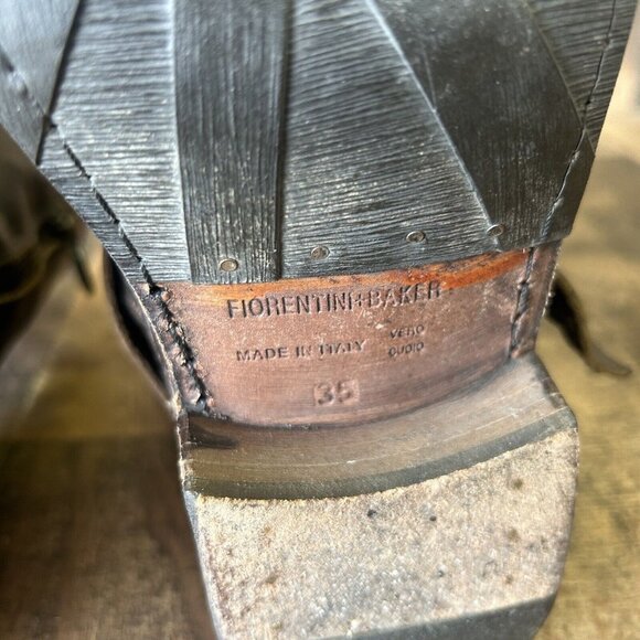 Fiorentini Baker Side Zip Ankle Brown Boots Womens EUR 35 US 5 - Picture 3 of 12